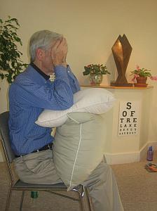 Photo: Palming while Sitting